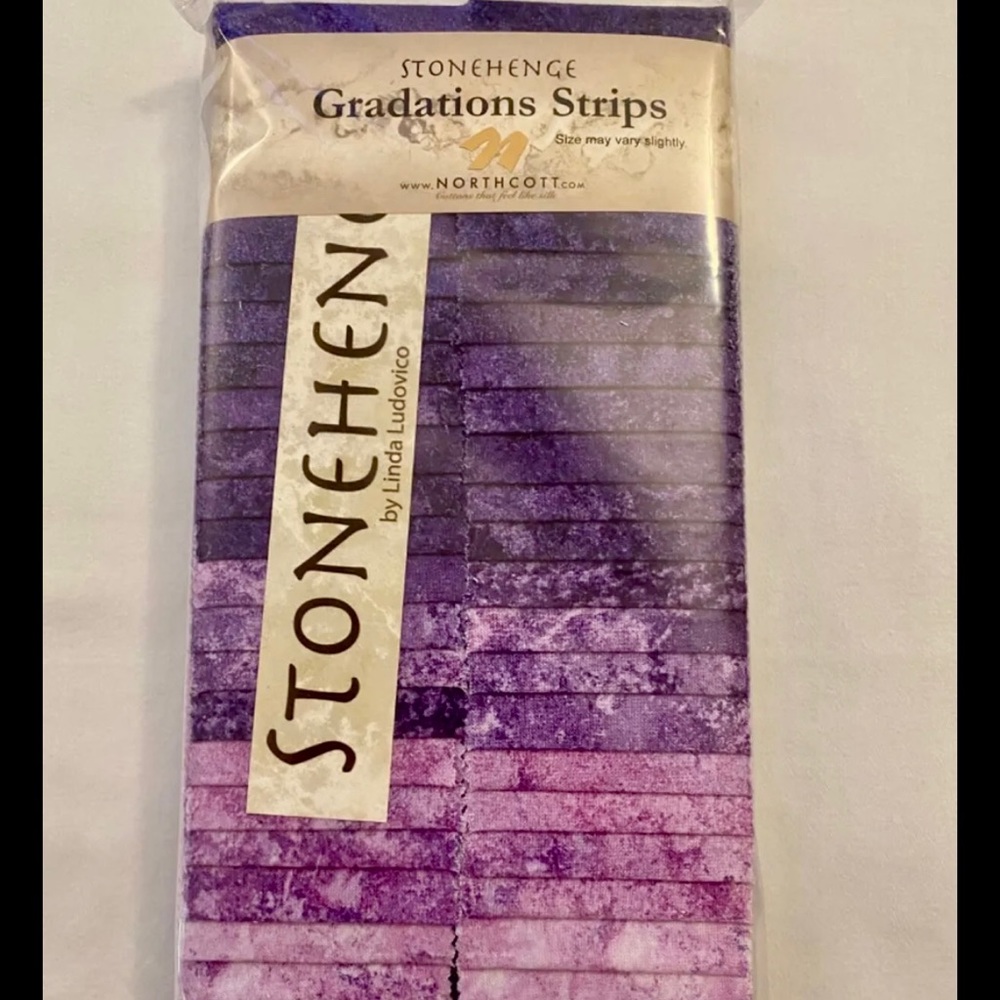 Stonehenge Gradations Strips, Northcott, 40 x 2 1/2” Strips, Amethyst